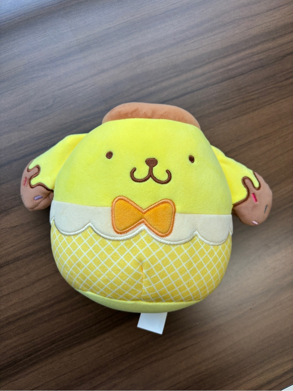 Sanrio Pompompurin Yellow Plush Toy - Cute Bow Tie Stuffed Animal